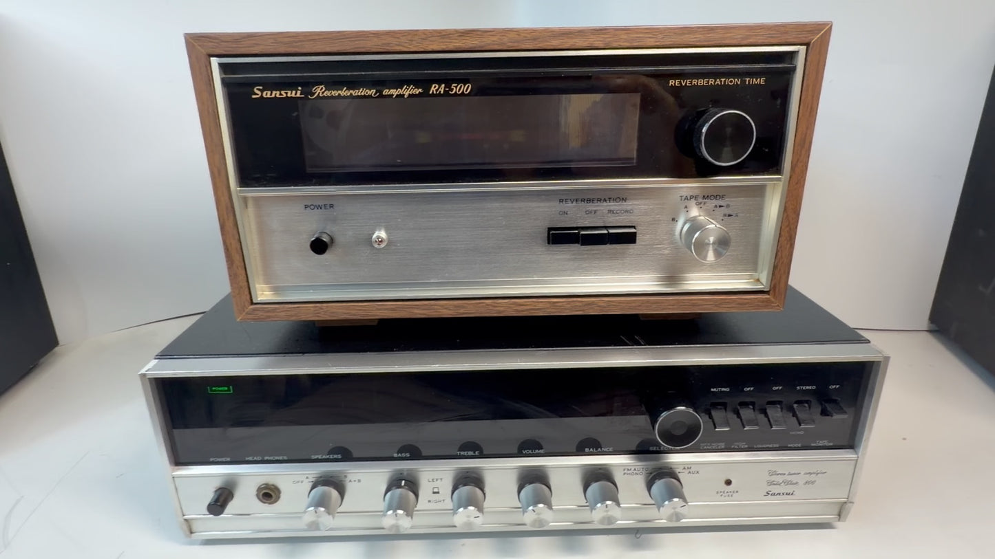 Sansui RA-500 Reverberation Amplifier Tested Working Vintage Japan
