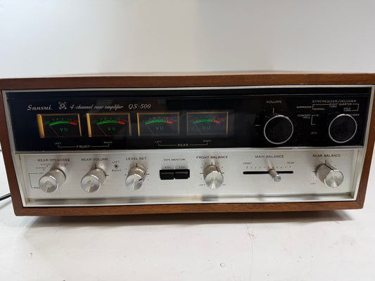 Sansui QS-500 Quad Decoder & Rear Amp – Serviced (DeoxIT), Fully Tested, Clean