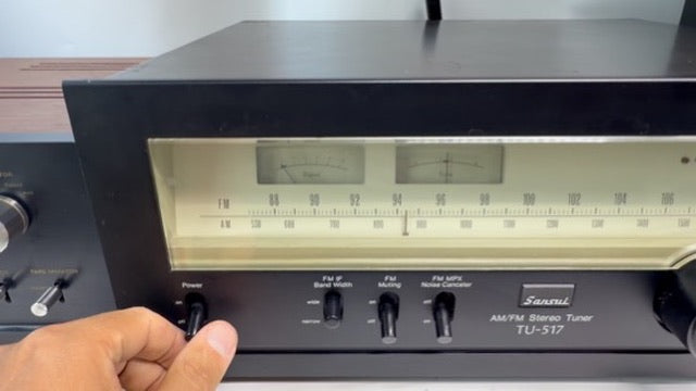 Sansui TU-517 AM/FM Tuner โ Serviced (DeoxIT), Custom Green Lights, Fully Tested