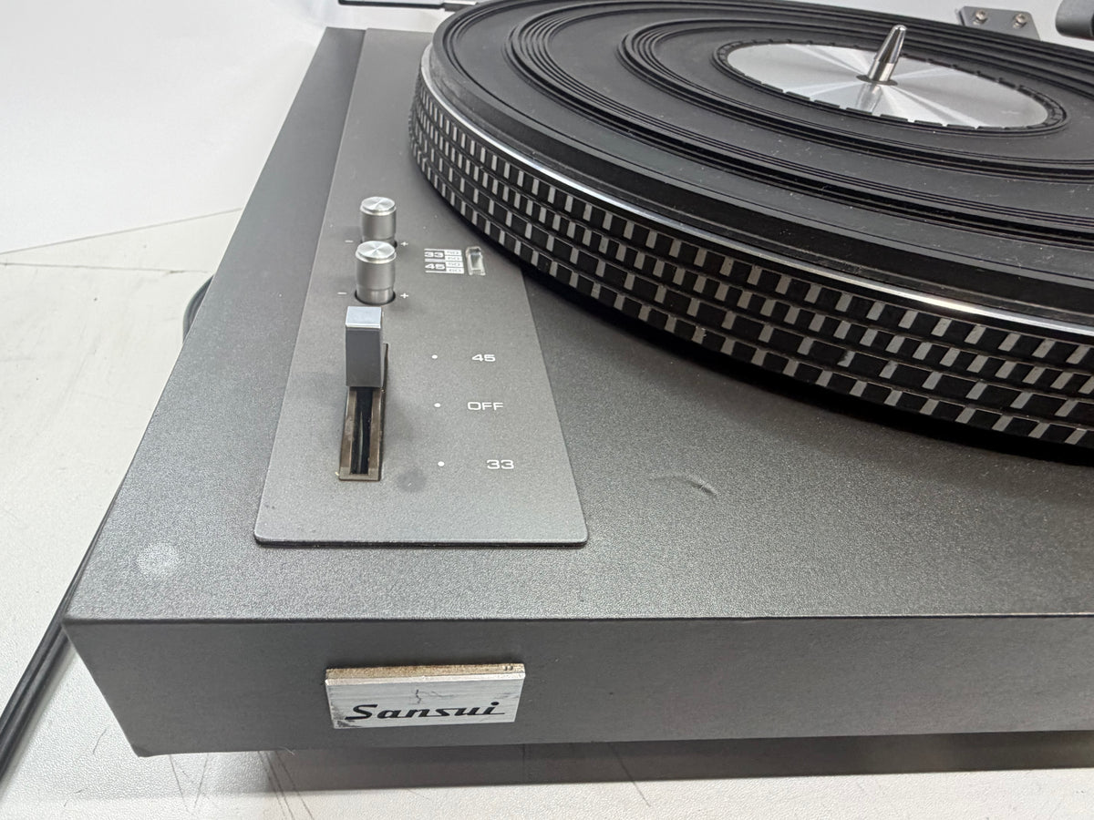 Sansui SR-525 Direct Drive Turntable w/ Sansui SV-27A Cart new OEM stylus Tested Working