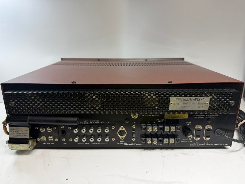 Sansui 3000A Stereo Receiver Serviced DeoxIT Tested Working Vintage