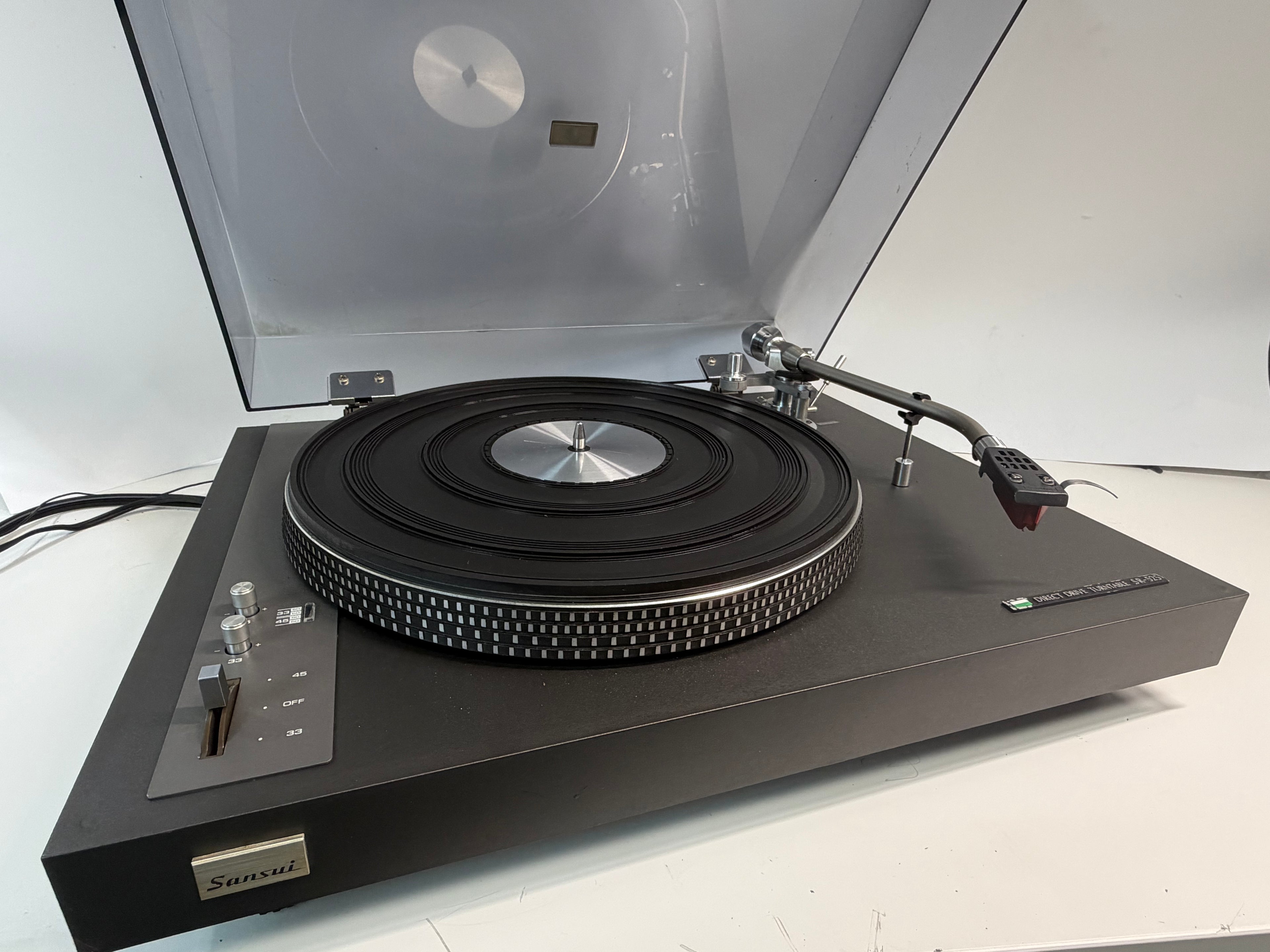 Sansui SR-525 Turntable w/ Micro Seiki MA-202 Mk II Tonearm & Ortofon 2M