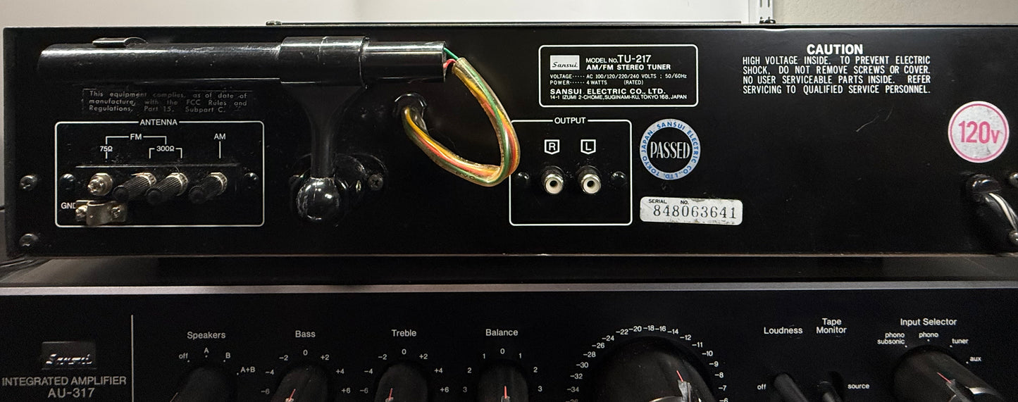 Sansui AU-317 & TU-217 Combo - "Vintage Classic Stack" [Late 1970s]