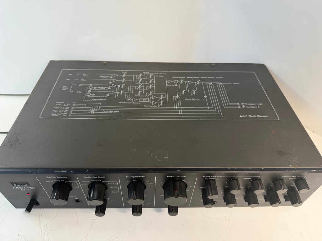 Sansui AU-317 Integrated Amplifier + AX-7 Audio Mixer Processor Tested