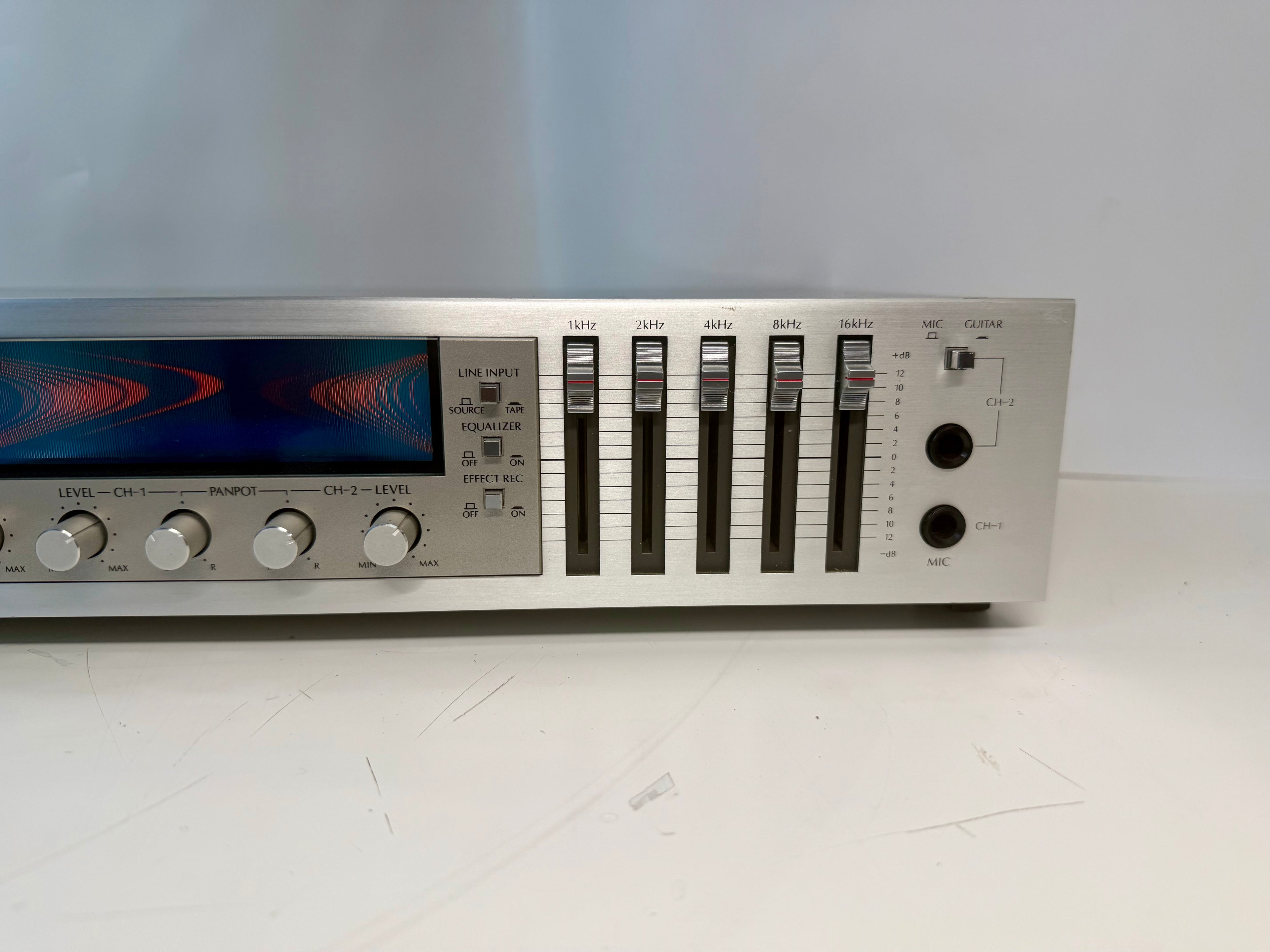 Sansui RG-7 Graphic Equalizer Reverb 100V Excellent Condition Tested Japan