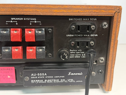 Sansui AU-555A Stereo Integrated Amplifier Serviced Working Vintage