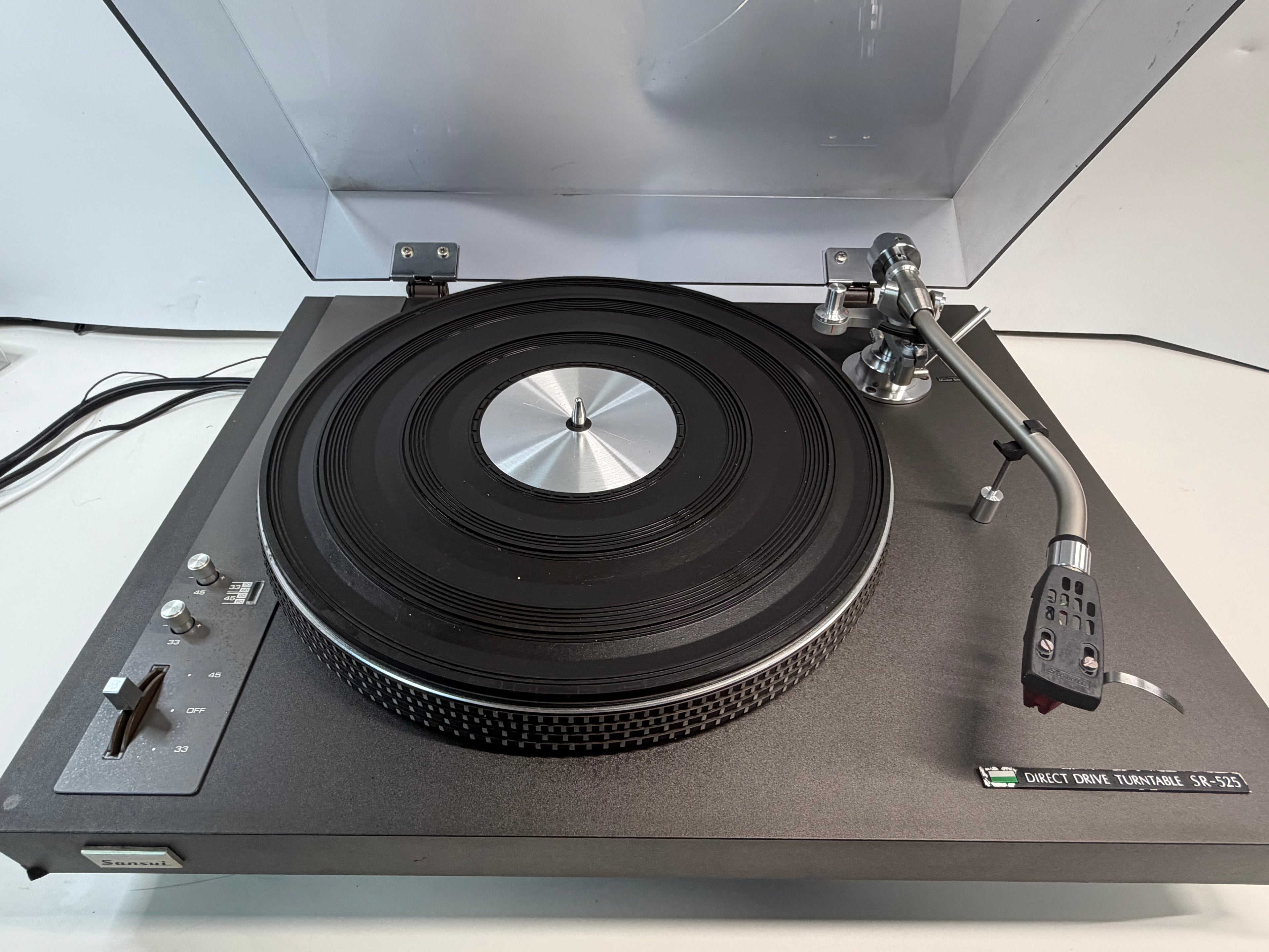 Sansui SR-525 Turntable w/ Micro Seiki MA-202 Mk II Tonearm & Ortofon 2M