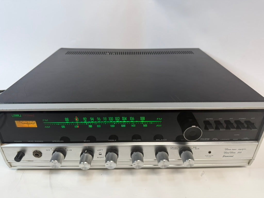 Sansui 800 Receiver & RA-500 Reverb Amp Vintage Stereo Bundle Tested