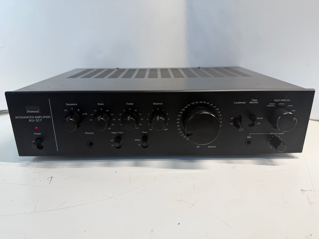 Sansui AU-317 Integrated Amplifier + AX-7 Audio Mixer Processor Tested
