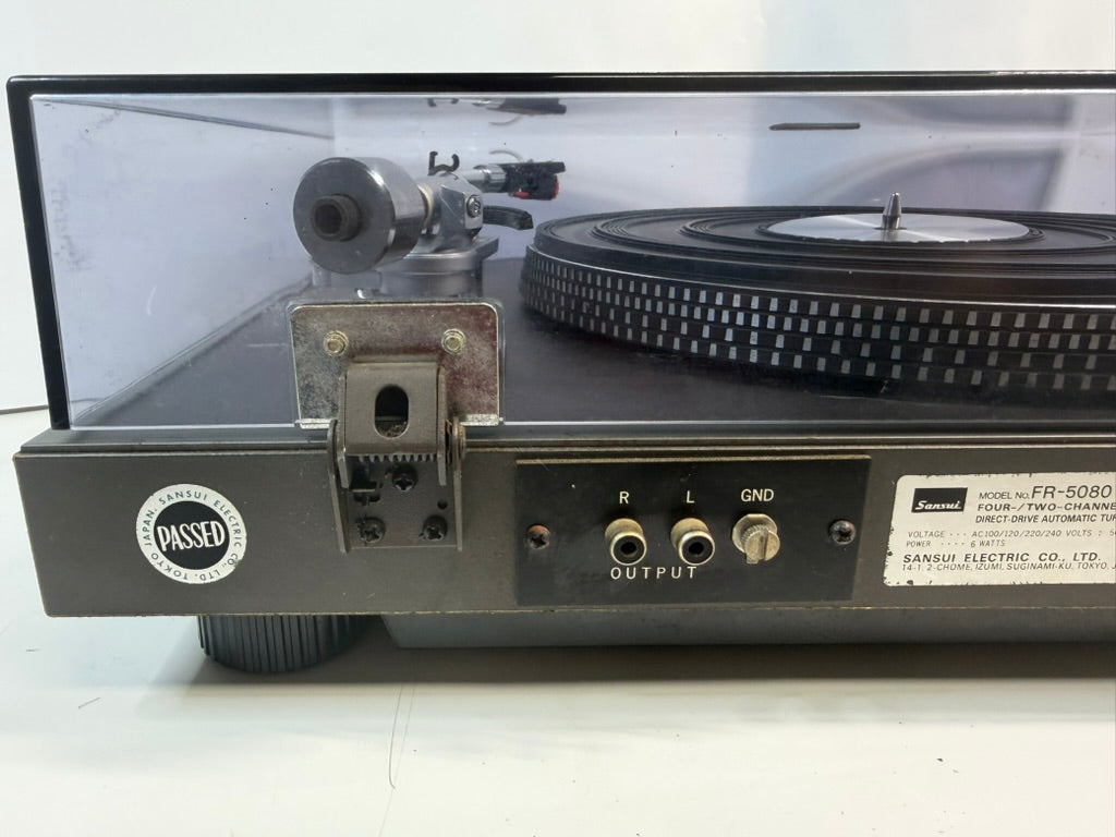 Sansui FR-5080 Fully Automatic Direct Drive Turntable Tested Working