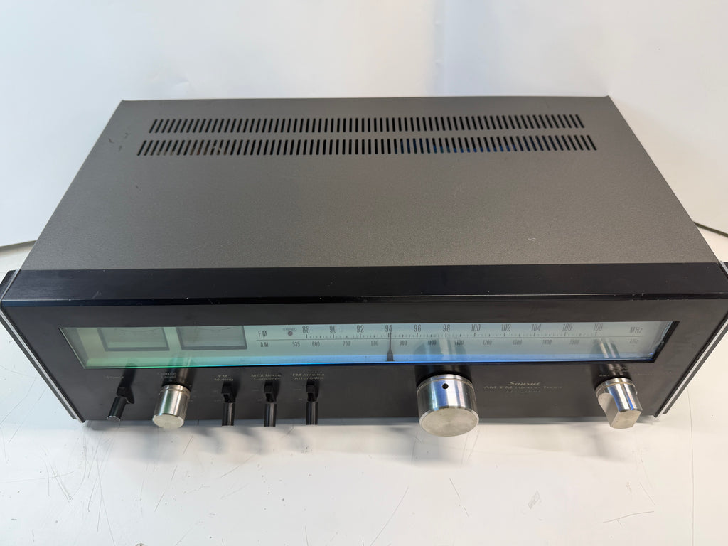Sansui TU-5900 AM FM Stereo Tuner Blue Green LEDs DeoxIT Cleaned & Tested
