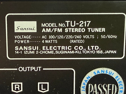 Sansui AU-317 & TU-217 Combo - "Vintage Classic Stack" [Late 1970s]