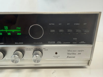 Sansui 800 Vintage Stereo Receiver – New LED Lamps/No FM – Tested