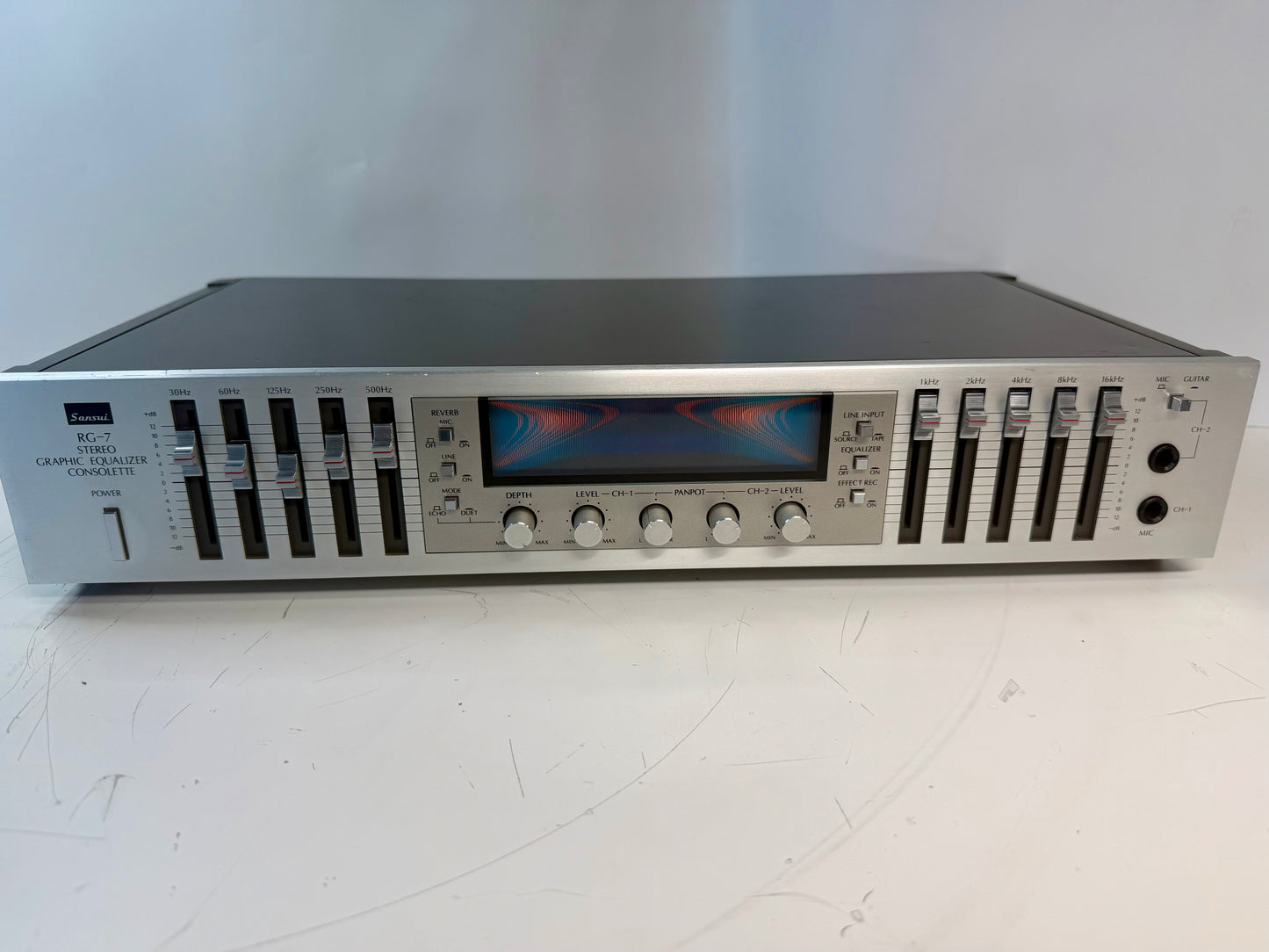 Sansui 1010 + RG-7 Equalizer Reverb Custom Blue LED Vintage HiFi Bundle