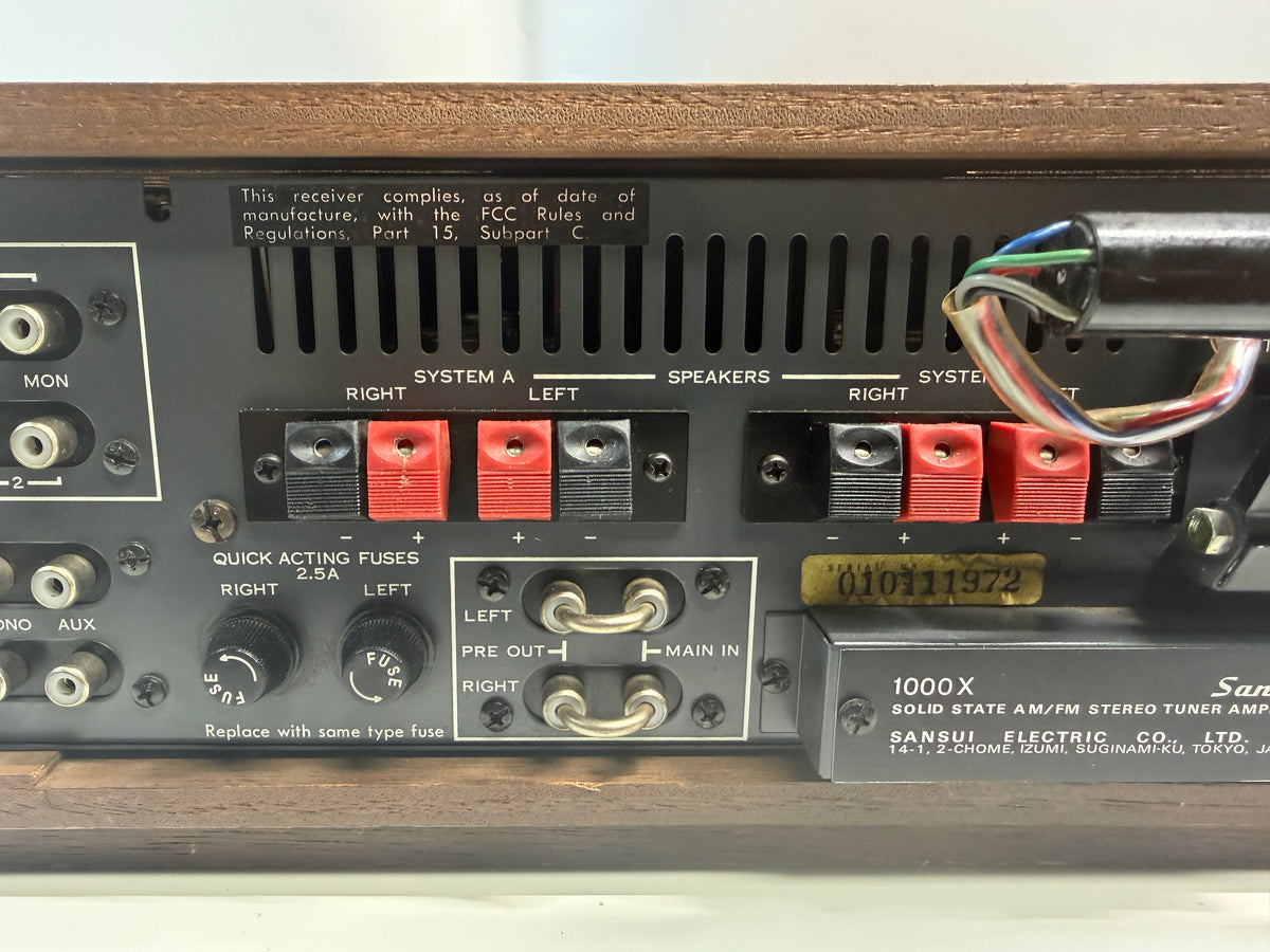 Sansui 1000X Stereo Receiver Serviced DeoxIT Tested Working Vintage