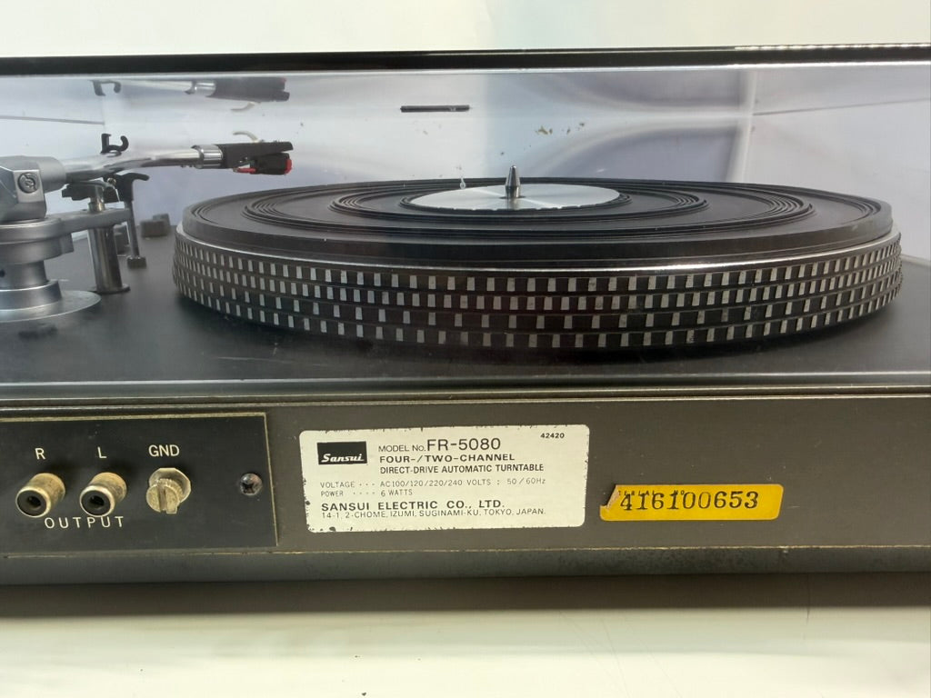 Sansui FR-5080 Fully Automatic Direct Drive Turntable Tested Working