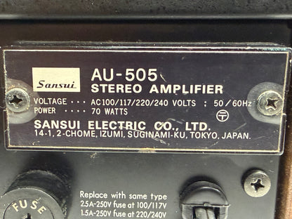 Sansui AU-505 Integrated Amplifier DeoxIT Cleaned Tested
