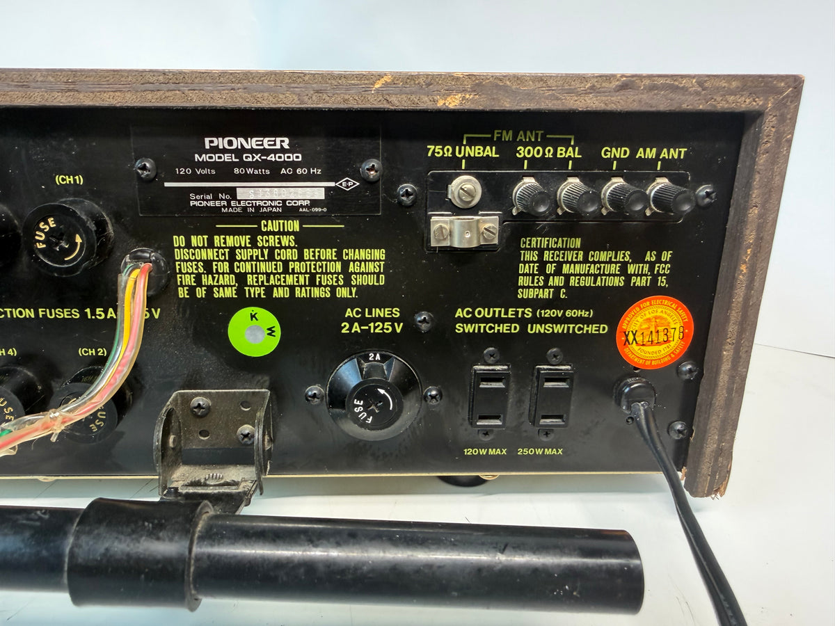 Pioneer QX-4000 4 Channel Quad Receiver Tested Working Vintage Read