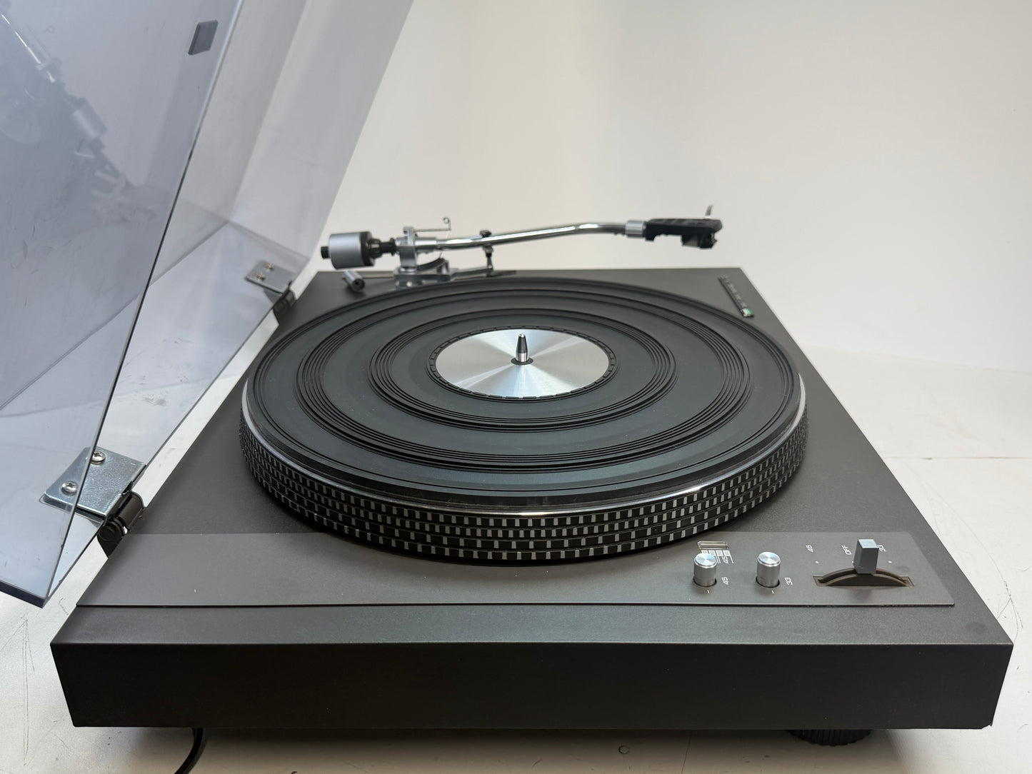 Sansui SR-525 Direct Drive Turntable w/ Sansui SV-27A Cart new OEM stylus Tested Working