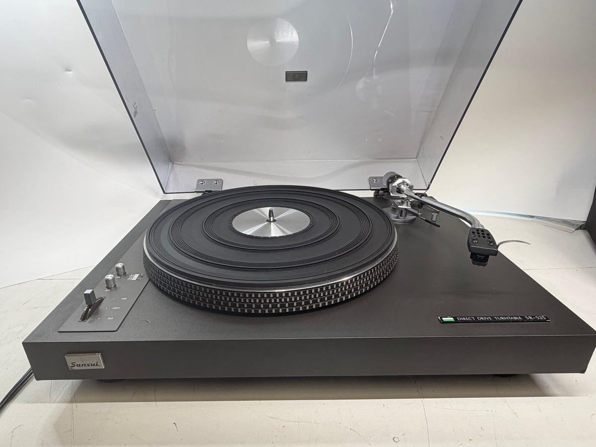 Sansui SR-525 Direct Drive Turntable w/ Sansui SV-27A Cart new OEM stylus Tested Working