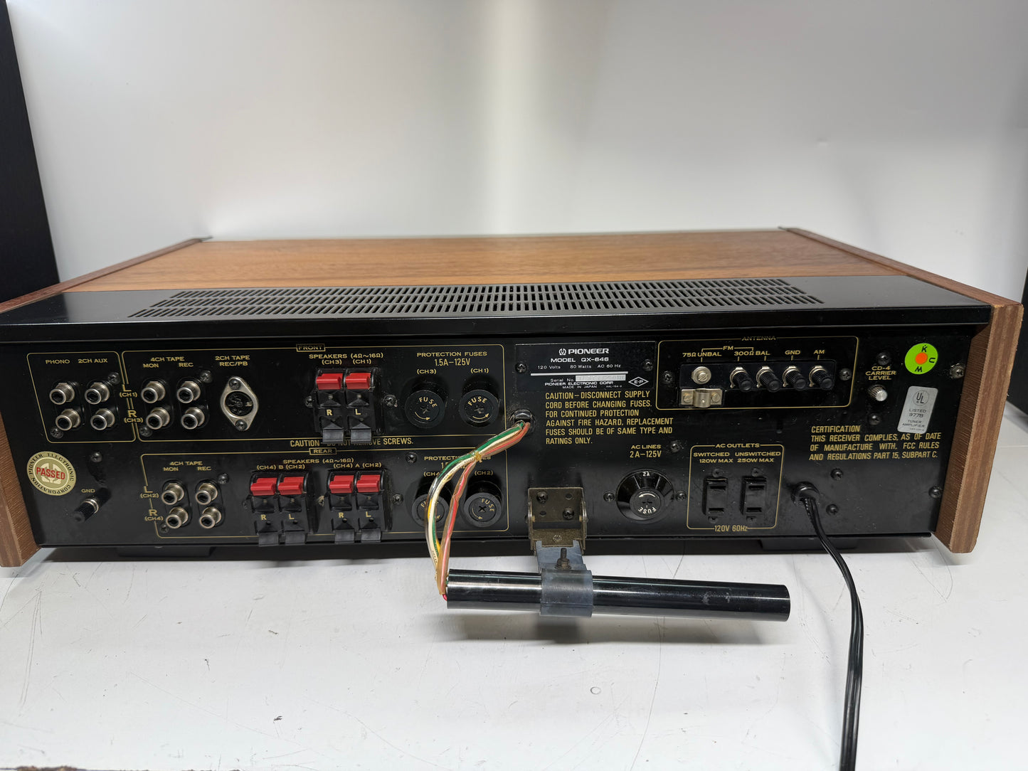 Pioneer QX-646 Quad Receiver Serviced DeoxIT New Lamps Tested Working