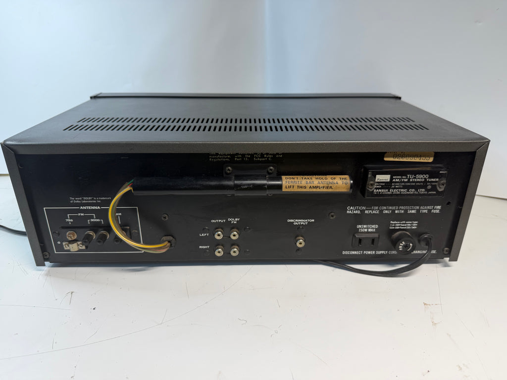 Sansui TU-5900 AM FM Stereo Tuner Blue Green LEDs DeoxIT Cleaned & Tested