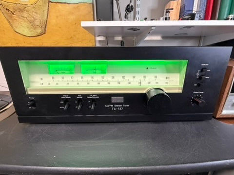 Sansui TU-517 AM/FM Tuner – Serviced (DeoxIT), Custom Green Lights, Fully Tested