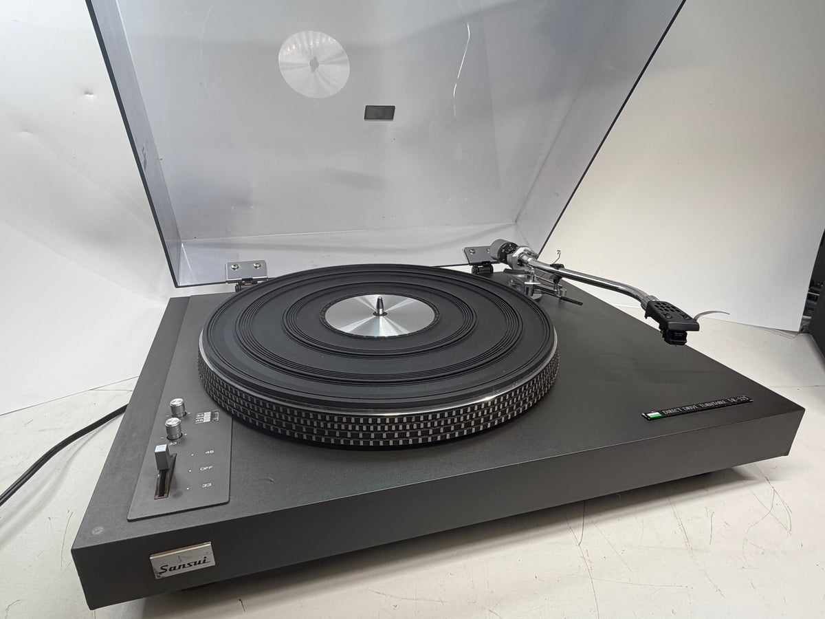 Sansui SR-525 Direct Drive Turntable w/ Sansui SV-27A Cart new OEM stylus Tested Working