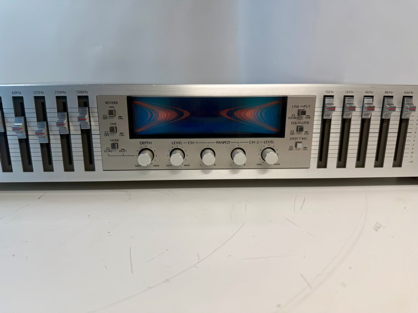 Sansui RG-7 Graphic Equalizer Reverb 100V Excellent Condition Tested Japan