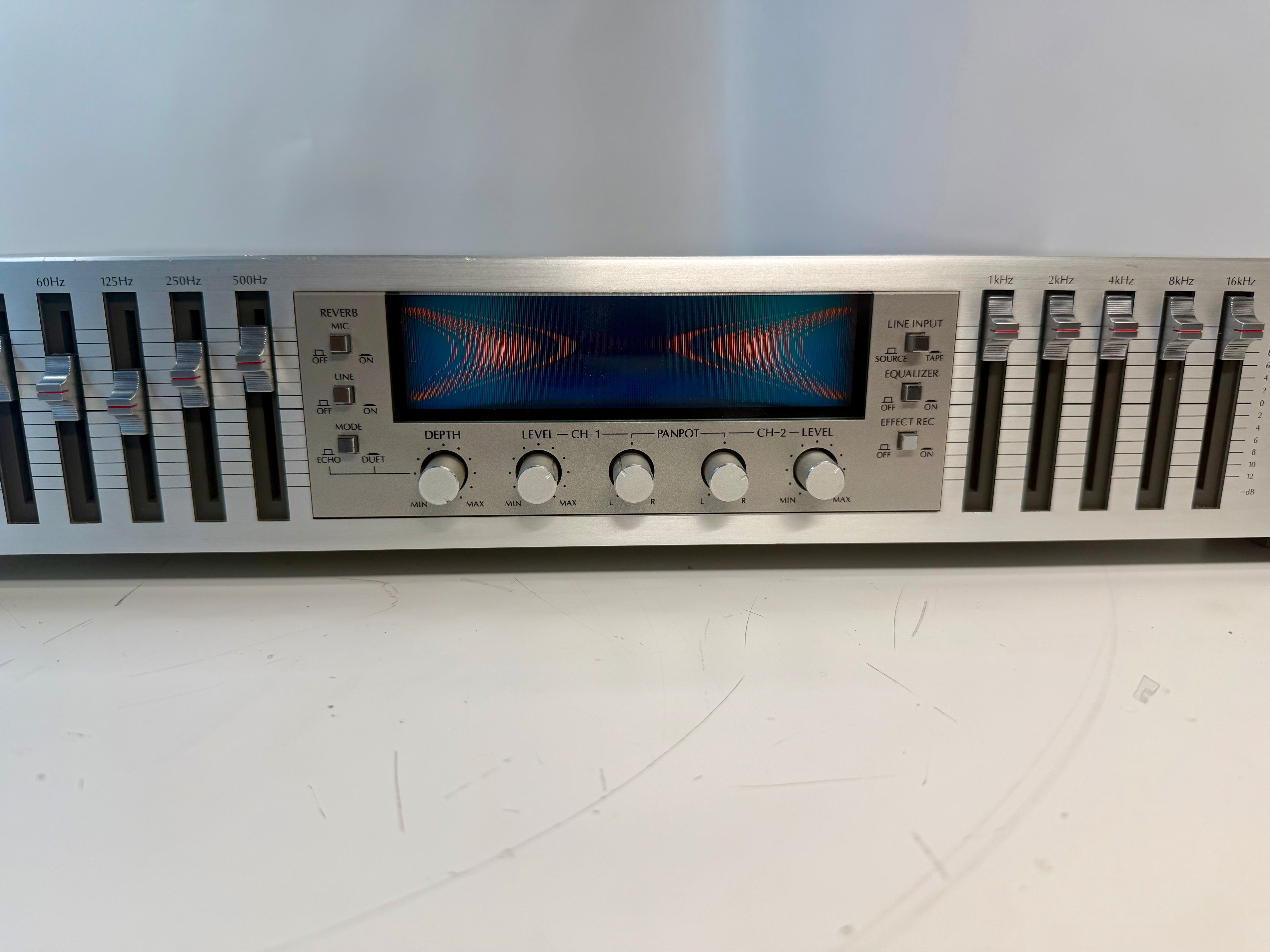 Sansui RG-7 Graphic Equalizer Reverb 100V Excellent Condition Tested Japan