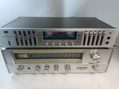 Sansui 1010 + RG-7 Equalizer Reverb Custom Blue LED Vintage HiFi Bundle
