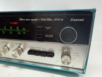 Sansui 2000A Stereo Receiver Serviced DeoxIT Tested Working Vintage