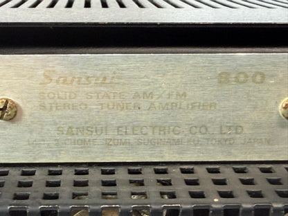 Sansui 800 Vintage Stereo Receiver – New LED Lamps/No FM – Tested