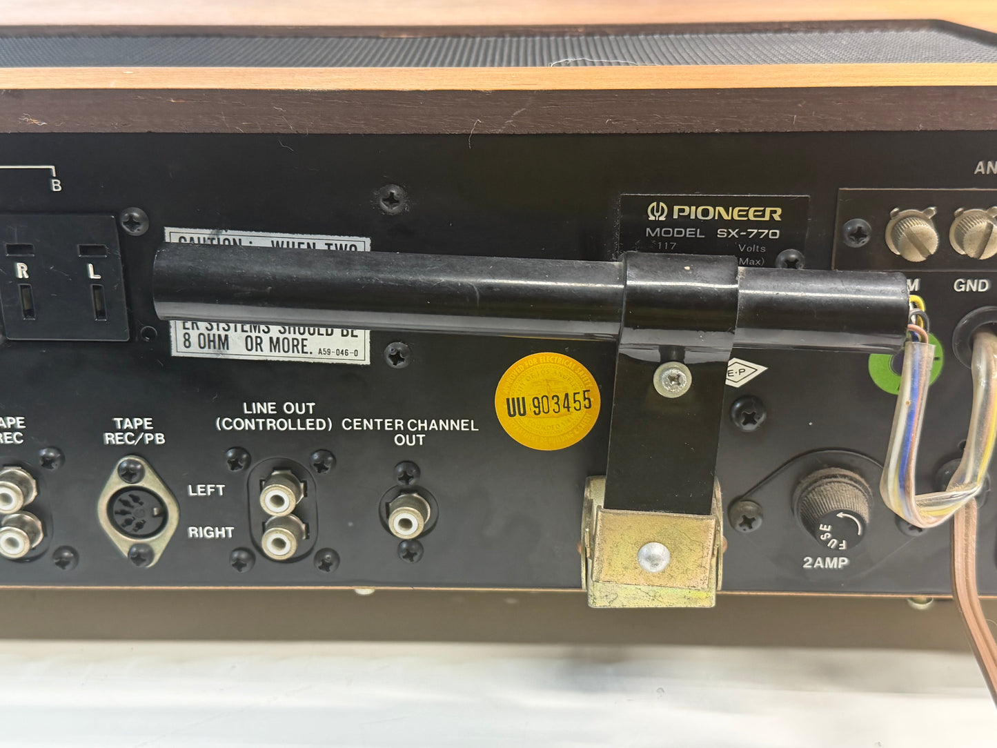 Pioneer SX-770 Stereo Receiver New Lamps Fuses DeoxIT Cleaned Tested