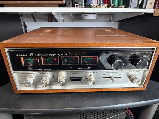 Sansui QS-500 Quad Decoder & Rear Amp – Serviced (DeoxIT), Fully Tested, Clean