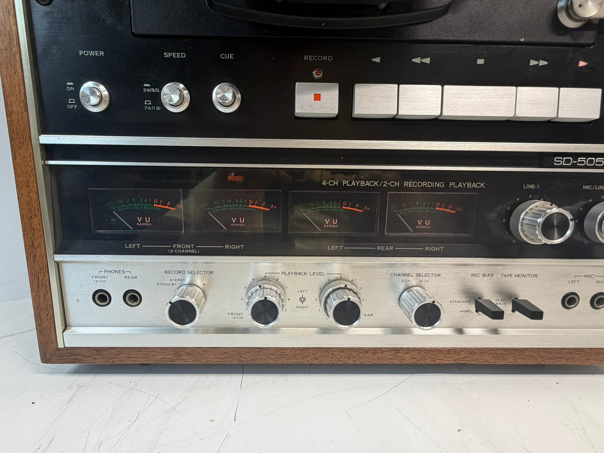 Sansui QD-5050 Quad Reel to Reel 4CH Playback 2CH Record Tested Excellent