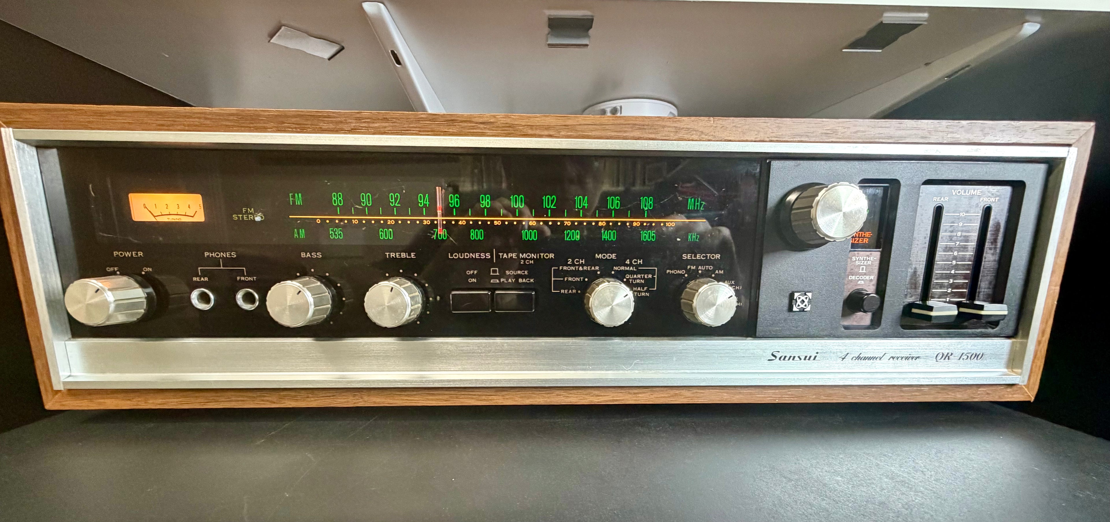 Sansui QR-1500 Quadraphonic Receiver — Tested & Working