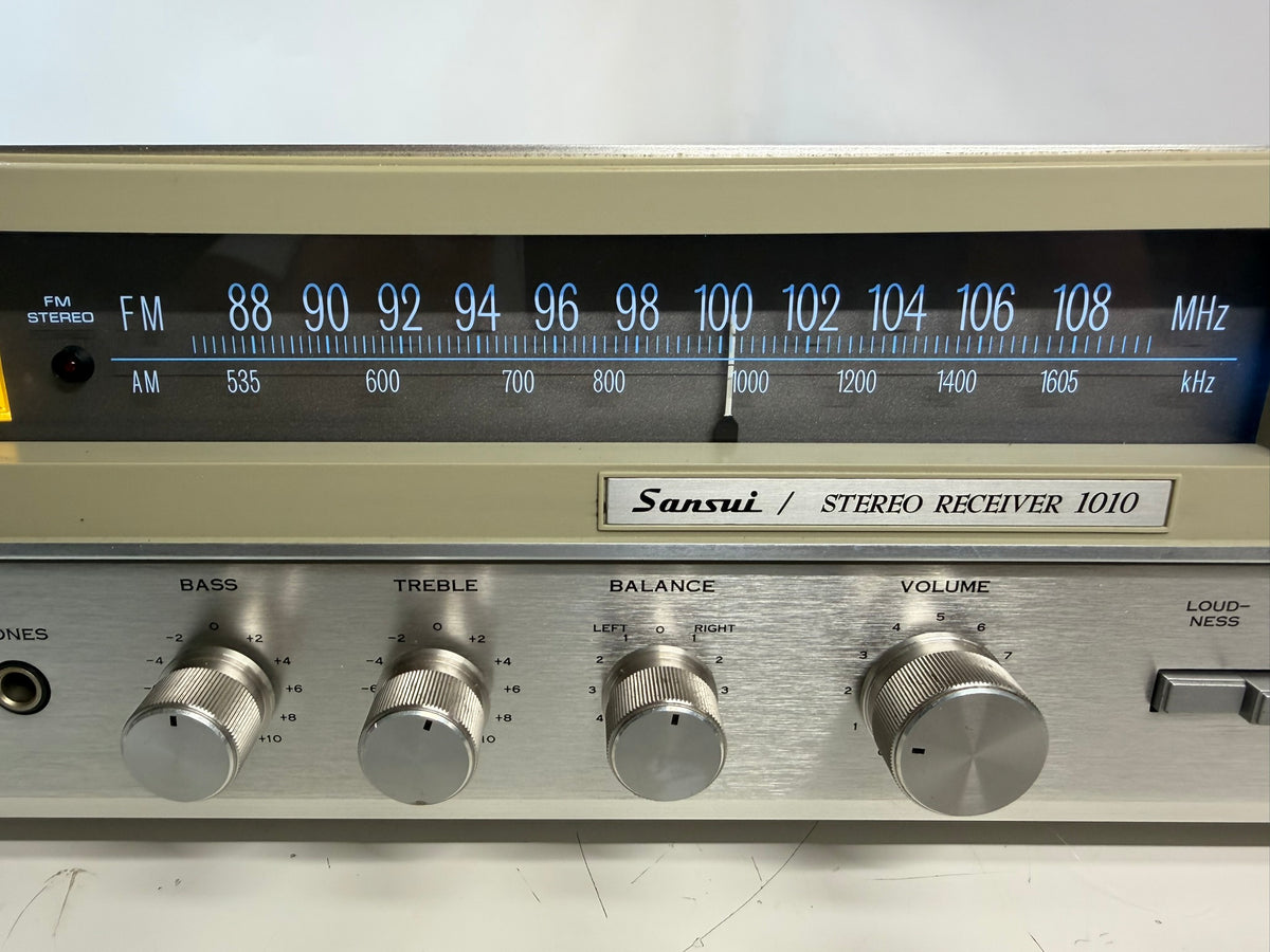 Sansui 1010 Stereo Receiver Custom Case Blue LED DeoxIT Serviced Vintage