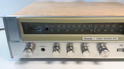 Sansui 1010 Stereo Receiver Custom Case Blue LED DeoxIT Serviced Vintage