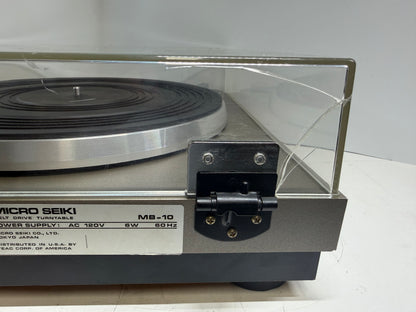 Micro Seiki MB-10 Belt Drive Turntable New Belt Tested Working Vintage