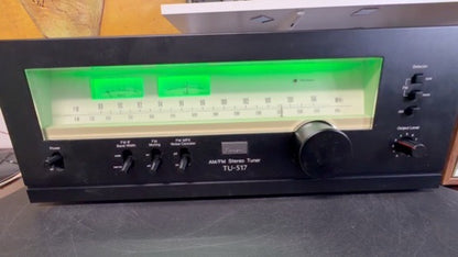Sansui TU-517 AM/FM Tuner – Serviced (DeoxIT), Custom Green Lights, Fully Tested