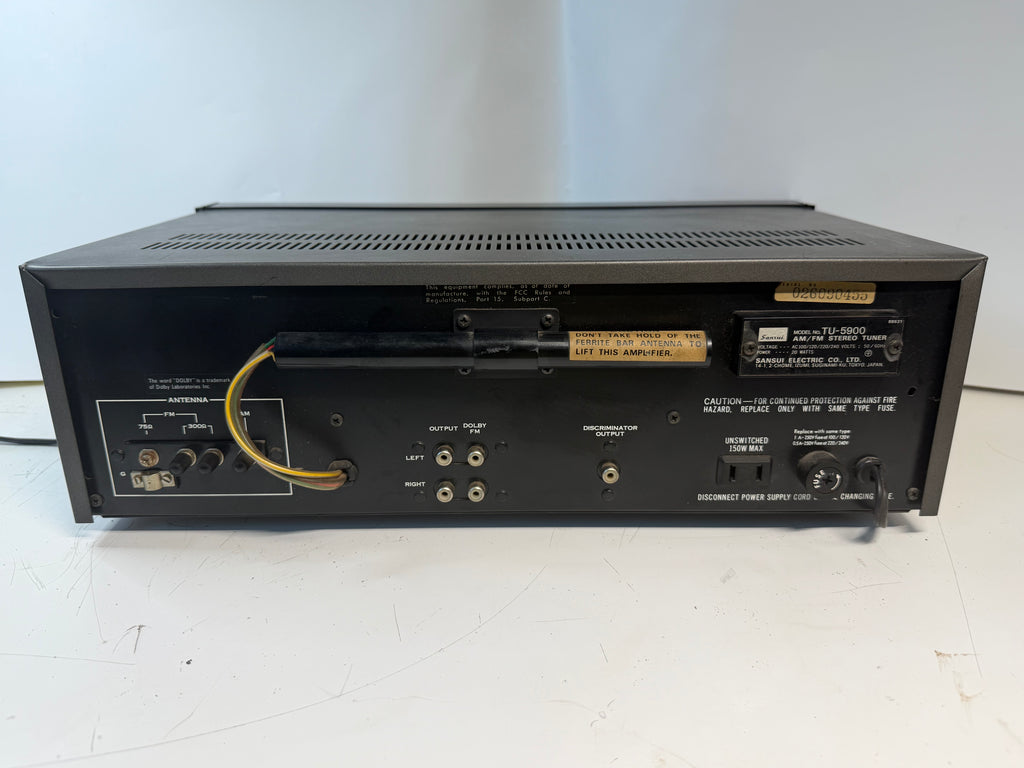 Sansui TU-5900 AM FM Stereo Tuner Blue Green LEDs DeoxIT Cleaned & Tested