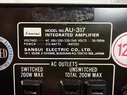 Sansui AU-317 & TU-217 Combo - "Vintage Classic Stack" [Late 1970s]