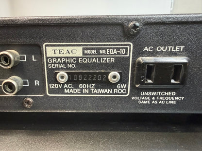 TEAC EQA-10 Stereo Ten-Band Graphic Equalizer [Late 1980s - Early 1990s]