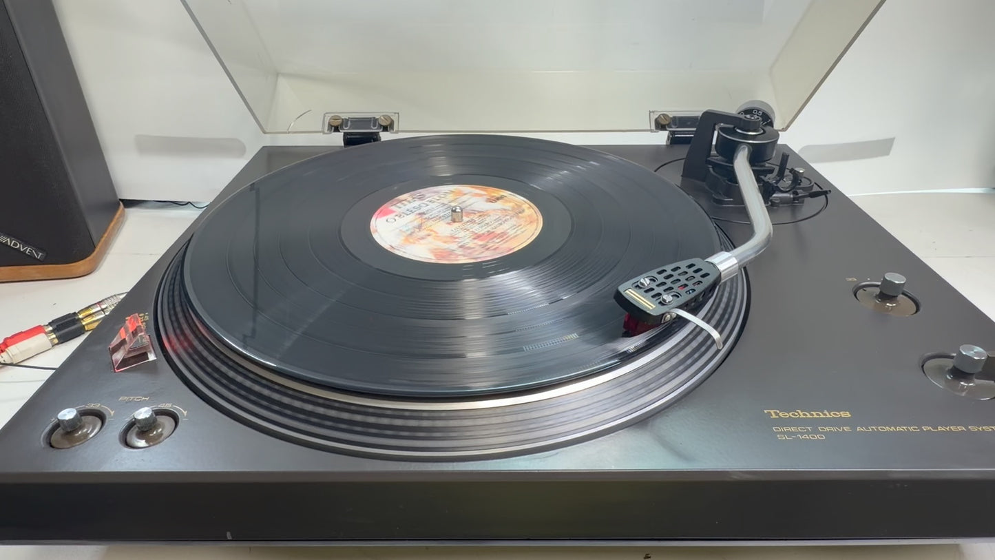 Technics SL-1400 Direct Drive Turntable DeoxIT Serviced Tested Working
