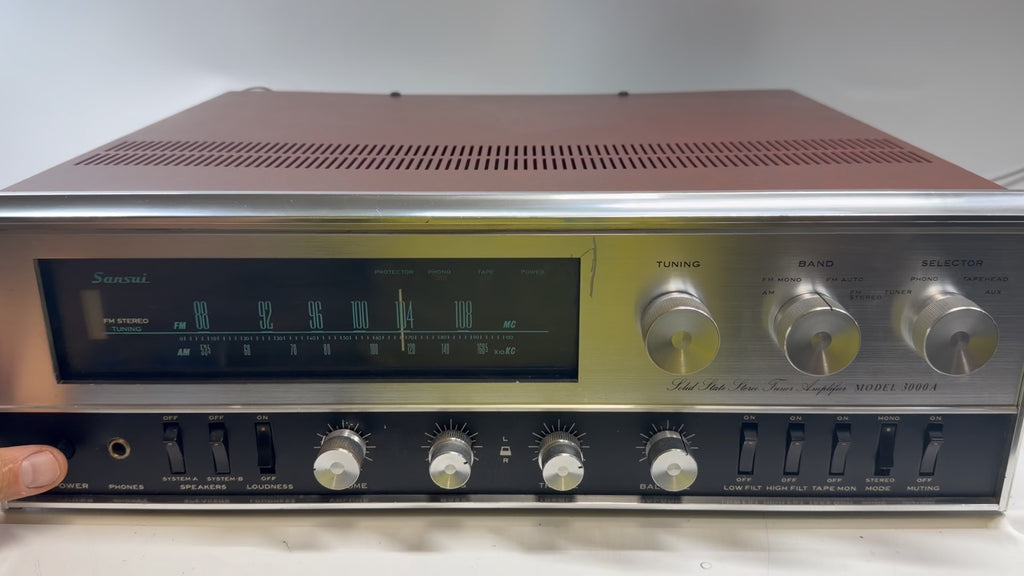 Sansui 3000A Stereo Receiver Serviced DeoxIT Tested Working Vintage
