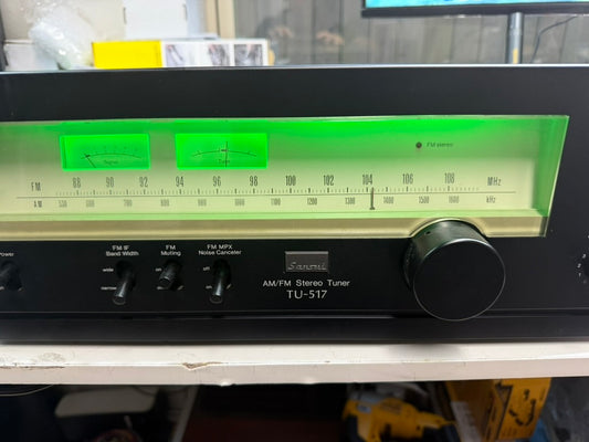 Sansui TU-517 AM/FM Tuner – Serviced (DeoxIT), Custom Green Lights, Fully Tested