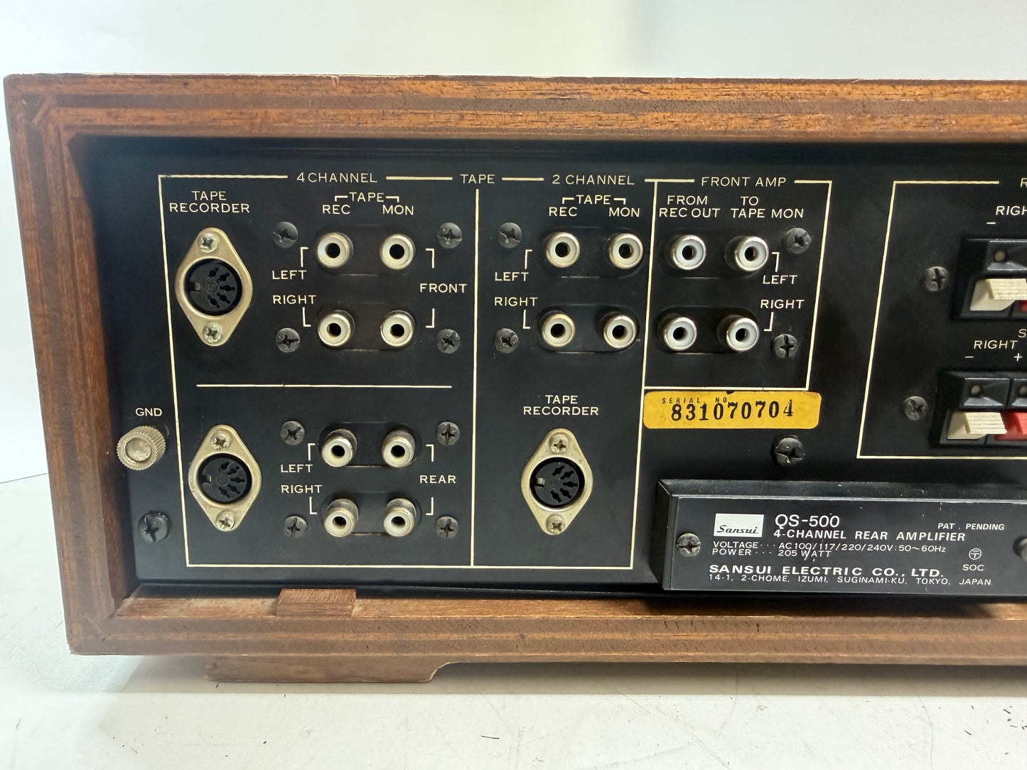 Sansui QS-500 Quad Decoder & Rear Amp – Serviced (DeoxIT), Fully Tested, Clean