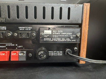 Sansui AU-505 Integrated Amplifier Serviced DeoxIT Tested Vintage