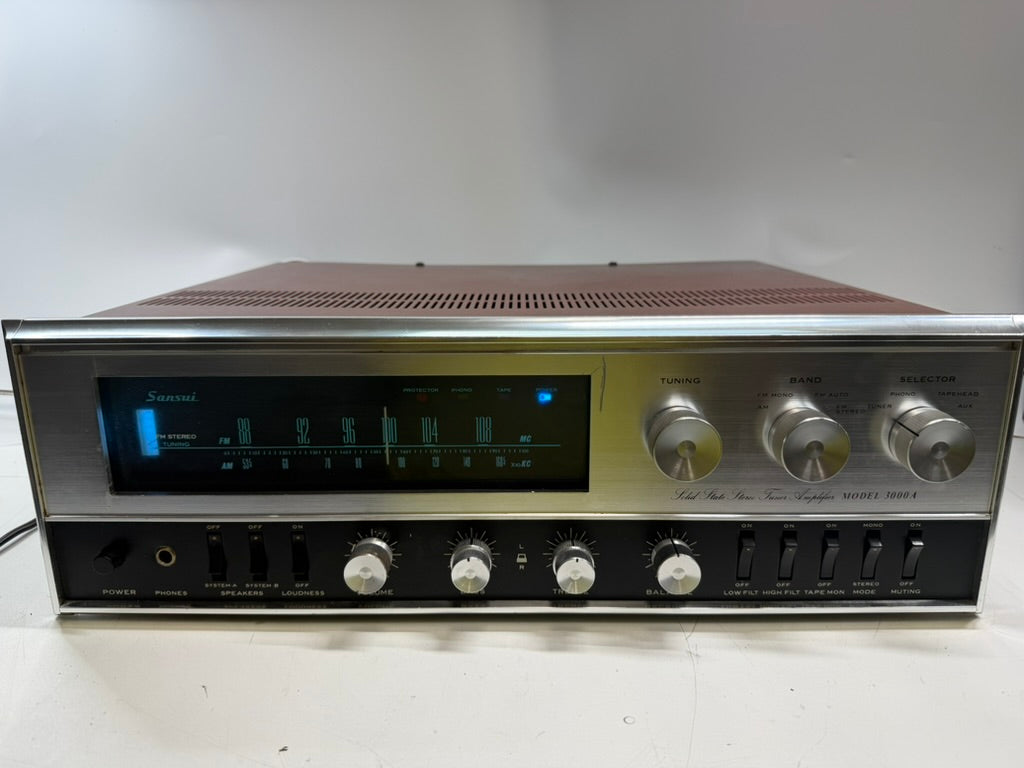 Sansui 3000A Stereo Receiver Serviced DeoxIT Tested Working Vintage